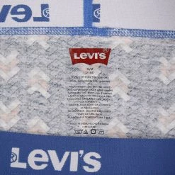 Levi's Men's 3 Pack Grey, Blue Patch, Sky Blue Stretch Boxer Briefs