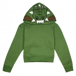 Wild Child Hoodies Kid's Green Gator Pull Over Hoodie (S04)