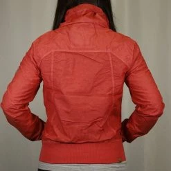 Clearance Bench Women's Pink Red Militaristic Zip-Up Jacket (Medium)