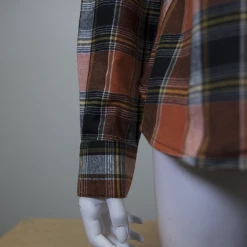 Harley-Davidson Women's Orange Black Yellow Plaid L/S Woven Shirt (S01) 18 Harley-Davidson Women's Orange Black Yellow Plaid L/S Woven Shirt (S01)