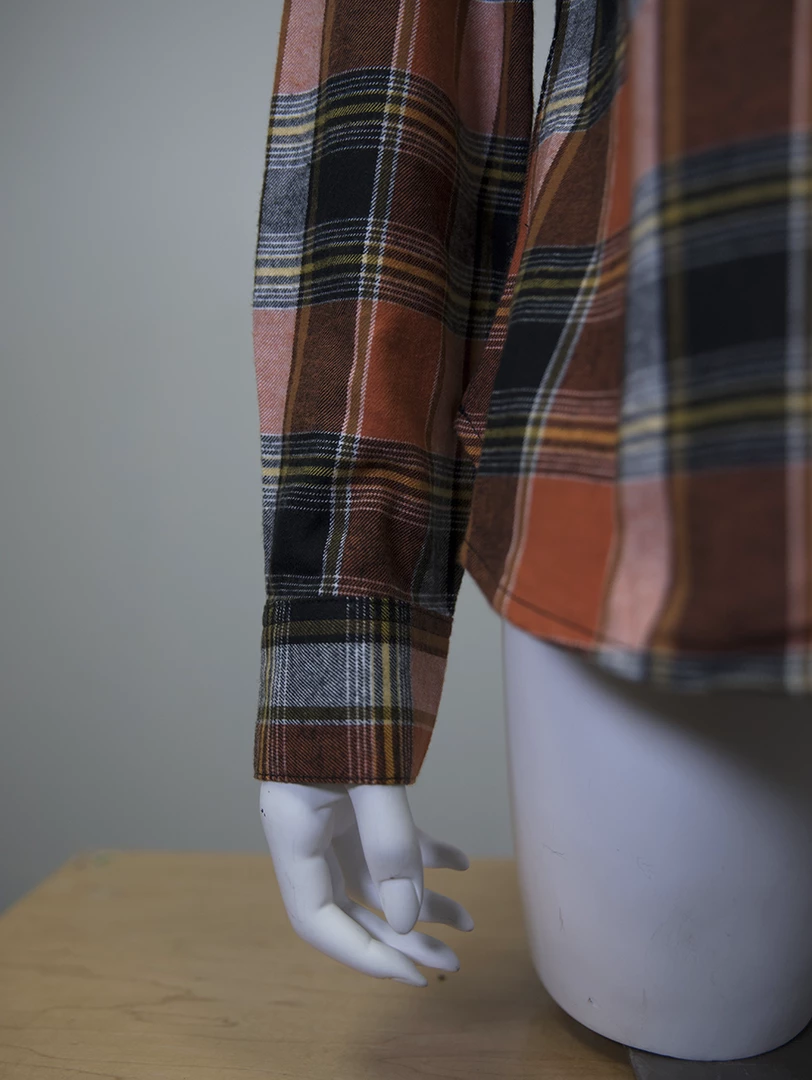 Harley-Davidson Women's Orange Black Yellow Plaid L/S Woven Shirt (S01) 10 Harley-Davidson Women's Orange Black Yellow Plaid L/S Woven Shirt (S01)