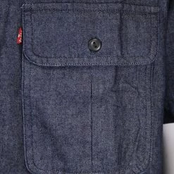 Levi's Men's Navy Blue Denim S/S Woven Shirt (Retail $54.50) S04