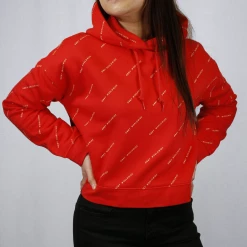 OBEY Women's All Over Print L/S Pull Over Hoodie