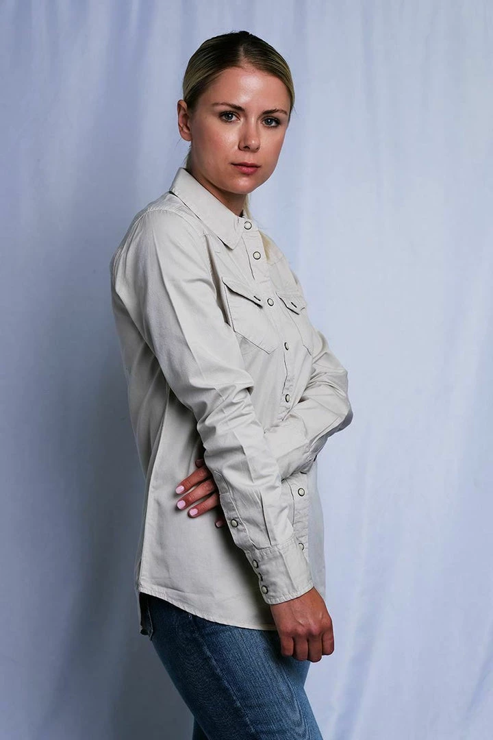 Harley-Davidson Women's Beige 1903 L/S Woven Shirt (S17) 6 Harley-Davidson Women's Beige 1903 L/S Woven Shirt (S17)