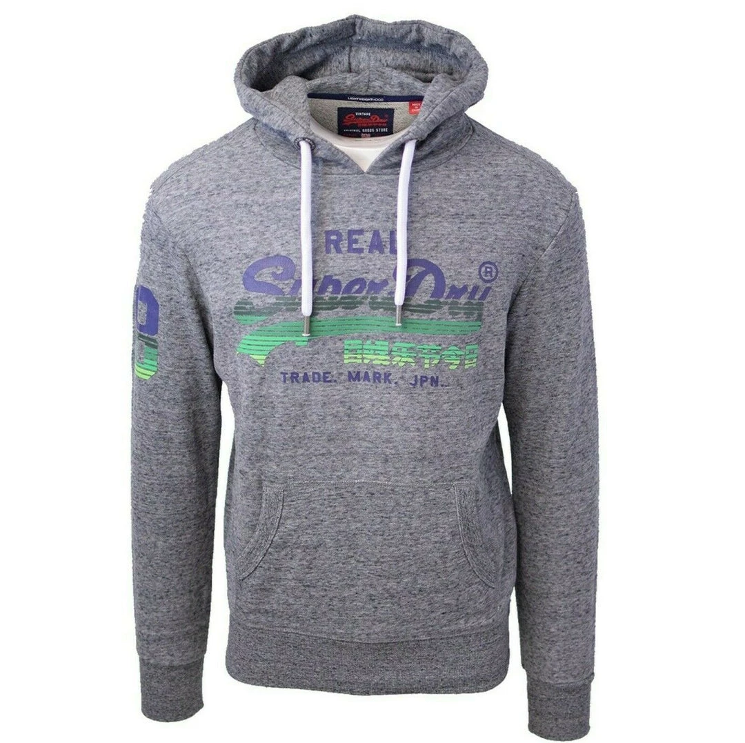Super Dry SuperDry Men's Vintage Logo Cotton Blend Pull Over Hoodie 9 Super Dry SuperDry Men's Vintage Logo Cotton Blend Pull Over Hoodie
