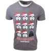 Star Wars Men's Ho Ho Ho Merry Christmas Grey S/S T-Shirt