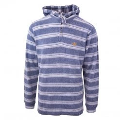 Spotted Clothing Rip Curl Men's Double Striped L/S Henley Hoodie