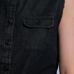 Harley-Davidson Women's Charcoal Vest W/ Back Logo Sleeveless Vest 20 Harley-Davidson Women's Charcoal Vest W/ Back Logo Sleeveless Vest