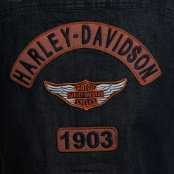 Harley-Davidson Women's Charcoal Vest W/ Back Logo Sleeveless Vest 21 Harley-Davidson Women's Charcoal Vest W/ Back Logo Sleeveless Vest