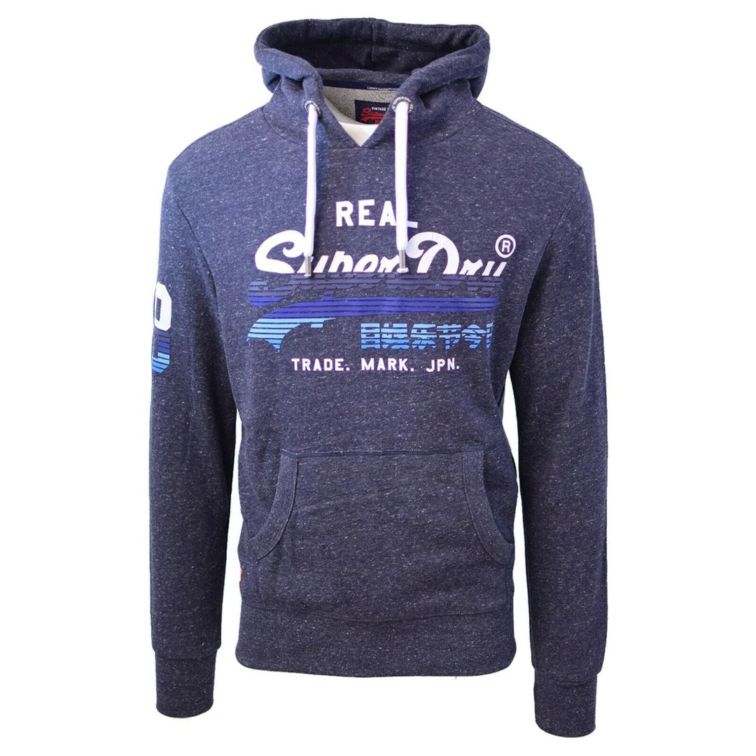 Super Dry SuperDry Men's Vintage Logo Cotton Blend Pull Over Hoodie 5 Super Dry SuperDry Men's Vintage Logo Cotton Blend Pull Over Hoodie