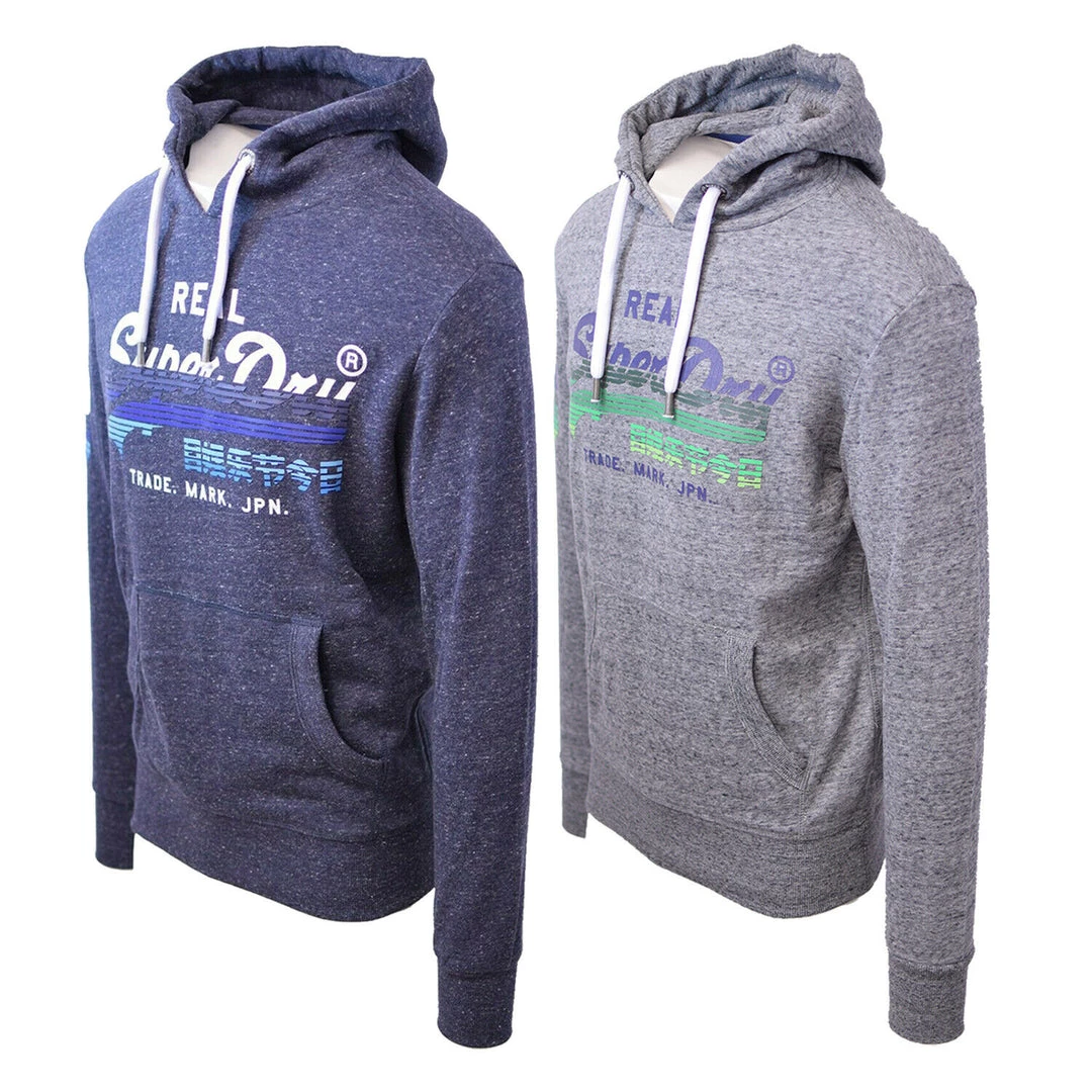 Super Dry SuperDry Men's Vintage Logo Cotton Blend Pull Over Hoodie 4 Super Dry SuperDry Men's Vintage Logo Cotton Blend Pull Over Hoodie