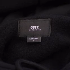 Obey Men's Black Bold All Eyez L/S Pull Over Hoodie