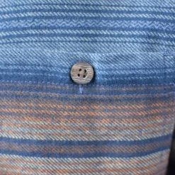 Carhartt Cherokee Men's Tottus Camisa Blue & Orange Stripe Hooded L/S Flannel Shirt