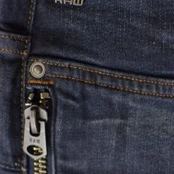 Spotted Clothing G-Star RAW Men's D-Staq Authentic Dark Aged Zip Slim Fit Jeans