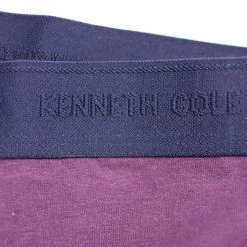 Spotted Clothing Kenneth Cole Men's 3 Pack Solid Navy Purple Navy Boxer Briefs (S02)