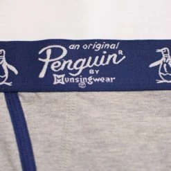 Spotted Clothing Original Penguin Men's 3 Pack Solid Grey Navy Grey Trunks (S03)