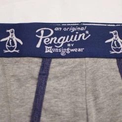 Spotted Clothing Original Penguin Men's 2 Pack Solid Navy Grey Trunks (S02)