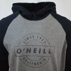 O'Neill Men's Two Tone Black & Grey Light Weight L/S Hoodie