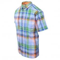 Columbia Men's Tropical Paradise PFG Harborside Linen Camp S/S Woven Shirt (Size L)