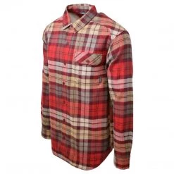 Columbia Men's Weston Pass Red & Beige Plaid L/S Flannel