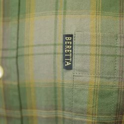 Beretta Men's Green Plaid L/S Woven Shirt