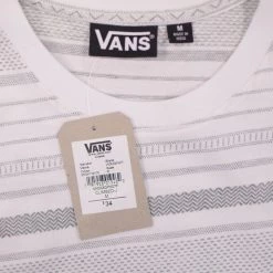 Spotted Clothing Vans Off The Wall Men's White Striped Climbed-J S/S Tee S02