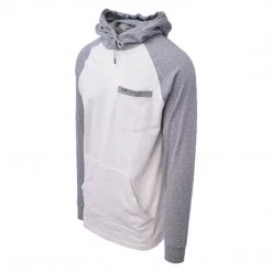 Spotted Clothing Rip Curl Men's Two-Tone Dark Grey Oatmeal Light Weight L/S Pullover Hoodie