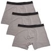 Spotted Clothing Kenneth Cole Men's 3 Pack Solid Dark Heather Grey Boxer Briefs (S09)