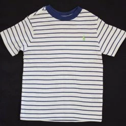 Polo Ralph Lauren Boy's Navy Cream Stripe S/S Tee