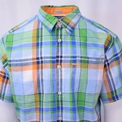 Columbia Men's Tropical Paradise PFG Harborside Linen Camp S/S Woven Shirt (Size L)