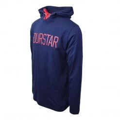 Spotted Clothing Mens Fourstar Men's Navy Blue Light Weight L/S Pullover Hoodie
