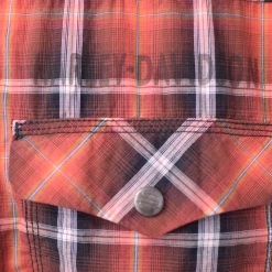 Harley-Davidson Men's Black Red S/S Woven (S07) - Small