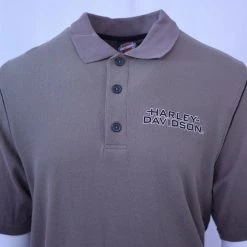 Harley-Davidson Men's Brown S/S Polo Shirt (Size Medium)