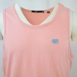 Spotted Clothing Obey Men's New Times Box Pink Tank Top