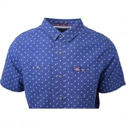 Super Dry Superdry Men's Indigo Riveter Polka Dot S/S Woven