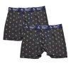 Spotted Clothing Original Penguin Men's 2 Pack Charcoal All Over Pete Boxer Briefs (S01)