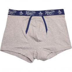 Spotted Clothing Original Penguin Men's 3 Pack Solid Grey Navy Grey Trunks (S03)