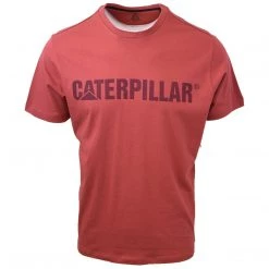 Caterpillar Men's Maroon S/S T-Shirt S12