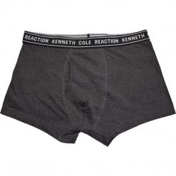 Spotted Clothing Kenneth Cole Men's 3 Pack Solid Aqua Blue Charcoal Aqua Blue Trunks (S07)
