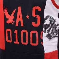 Akademics Akademiks Men's Three Tone Black, White & Red S/S Tank Top