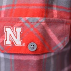 Columbia Men's Collegiate Flare Gun L/S Flannel Nebraska Cornhuskers