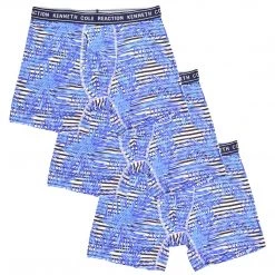 Spotted Clothing Kenneth Cole Men's 3 Pack Striped Palm Design Boxer Briefs (S03)