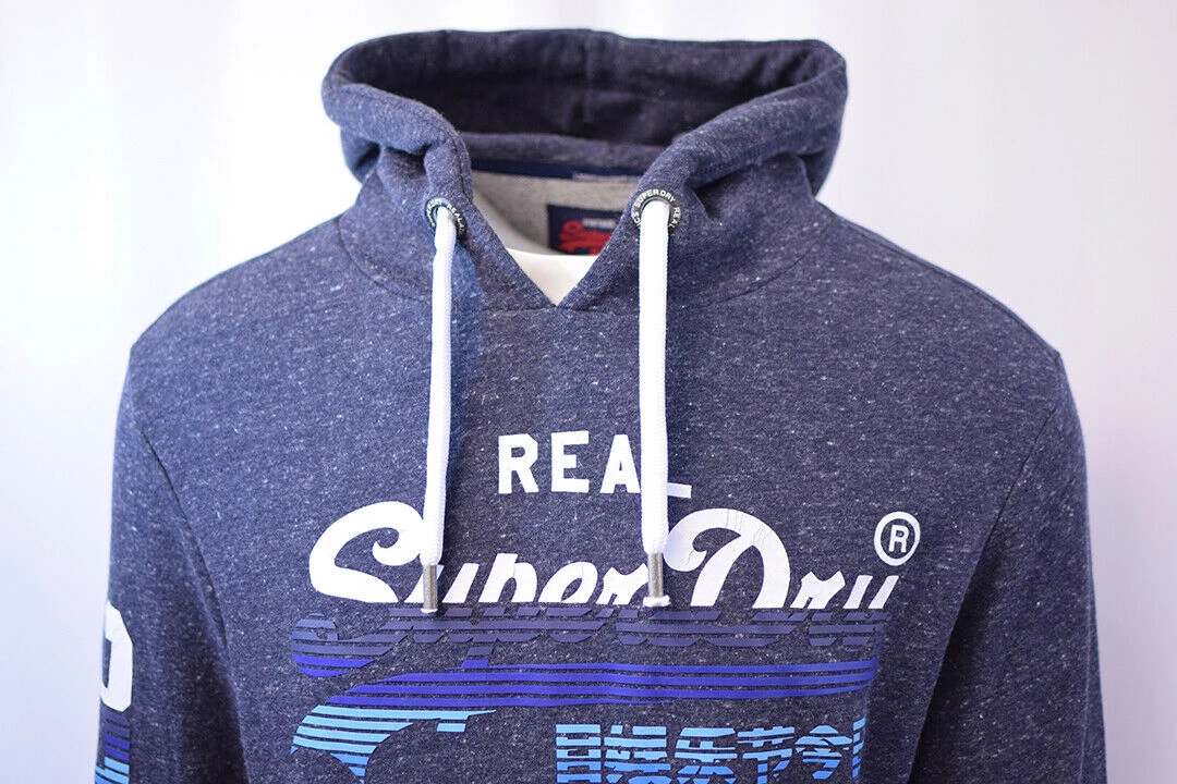 Super Dry SuperDry Men's Vintage Logo Cotton Blend Pull Over Hoodie 16 Super Dry SuperDry Men's Vintage Logo Cotton Blend Pull Over Hoodie