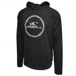O'Neill Men's Weddle Light Weight Black/White L/S Pull Over Hoodie