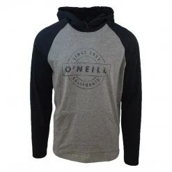 O'Neill Men's Two Tone Black & Grey Light Weight L/S Hoodie