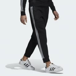 Adidas Men's Black Knitted 3/4 Track Pants Mens