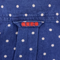 Super Dry Superdry Men's Indigo Riveter Polka Dot S/S Woven