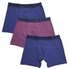 Spotted Clothing Kenneth Cole Men's 3 Pack Solid Navy Purple Navy Boxer Briefs (S02)