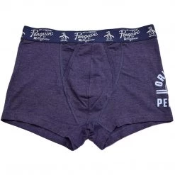 Spotted Clothing Original Penguin Men's 2 Pack Solid Navy Grey Trunks (S02)