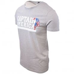Spotted Clothing Marvel Comics Men's Captain America Grey S/S T-Shirt Mens